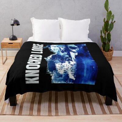 Blue Fire Throw Blanket Official Knocked Loose Merch